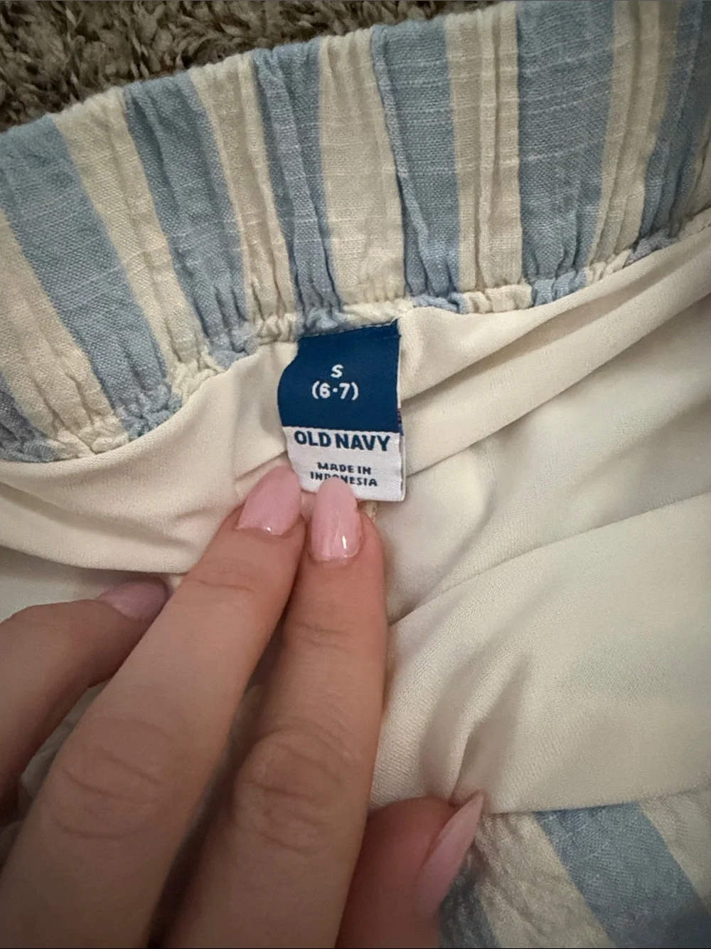 Old Navy Blue & White Striped Women's Skort